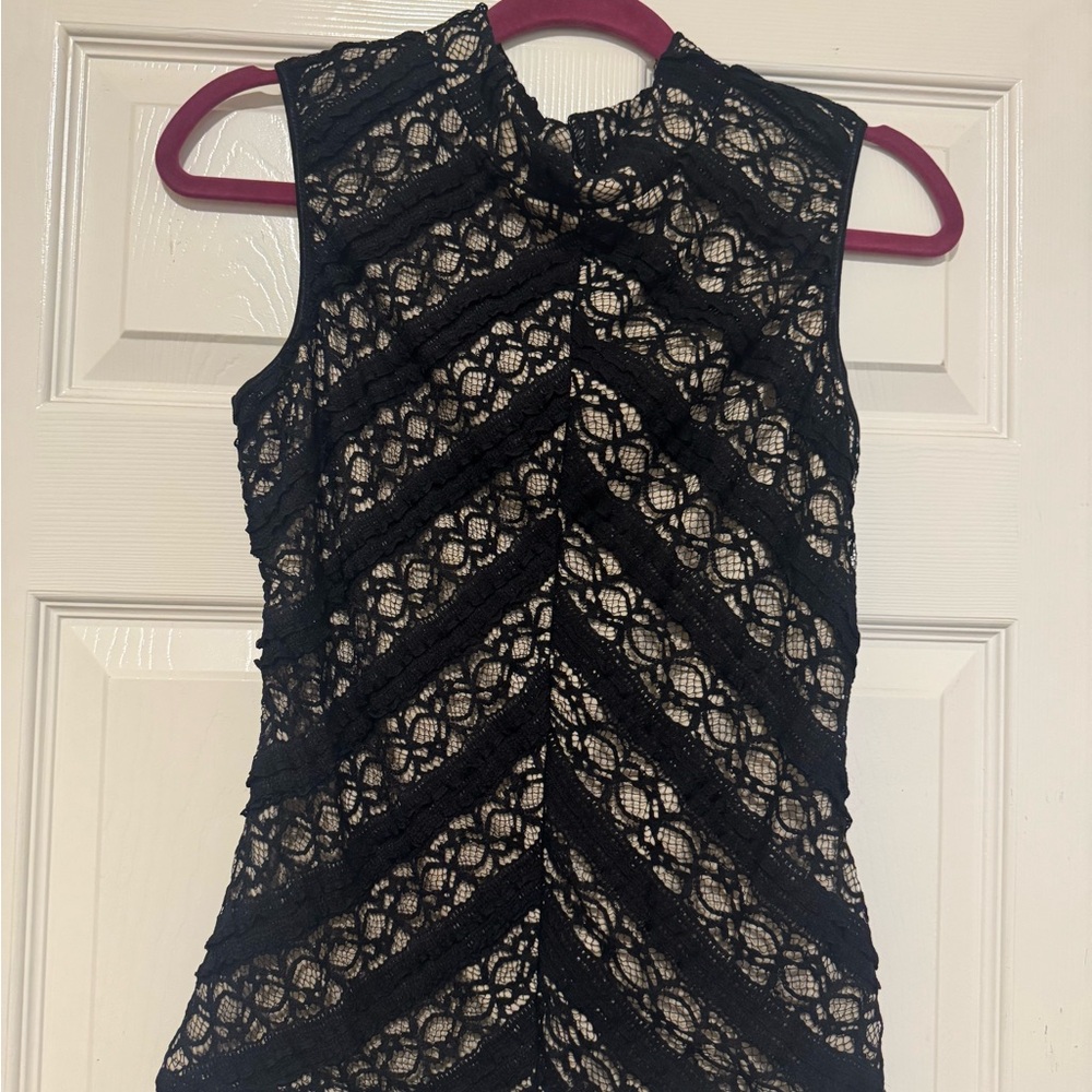 Buckle Black Lace Sleeveless Top